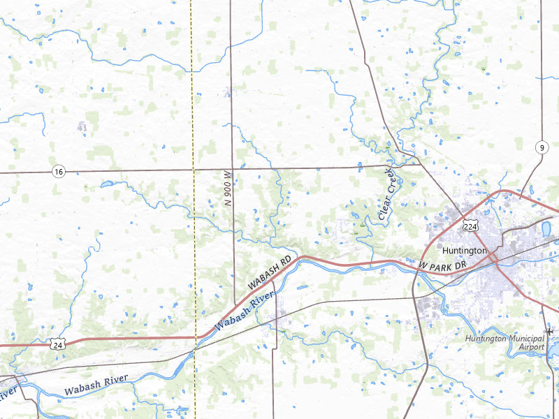 Radar-estimated hail-size map of the storm over Huntington, IN on Mar 31, 2026