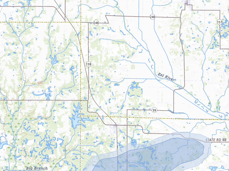 NEXRAD radar-signature map of the hail storm over Jasonville, IN on Jan 8, 2026