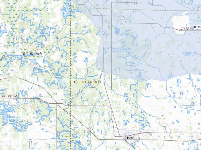 NEXRAD radar-signature map of the hail storm over Jasonville, IN on May 15, 2026