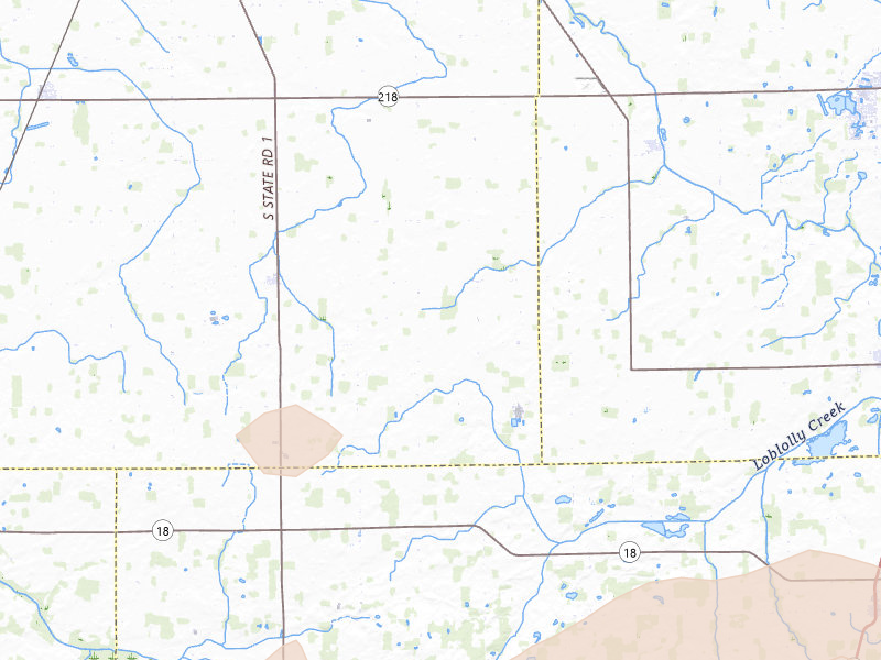 Radar-estimated hail-size map of the storm over Keystone, IN on Aug 10, 2026
