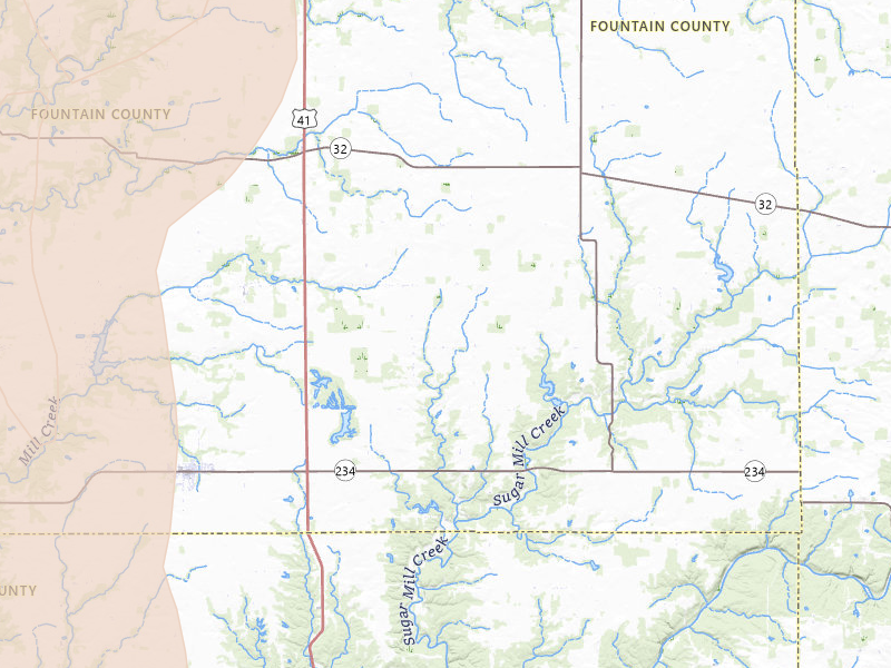 Radar-estimated hail-size map of the storm over Kingman, IN on Jul 27, 2026