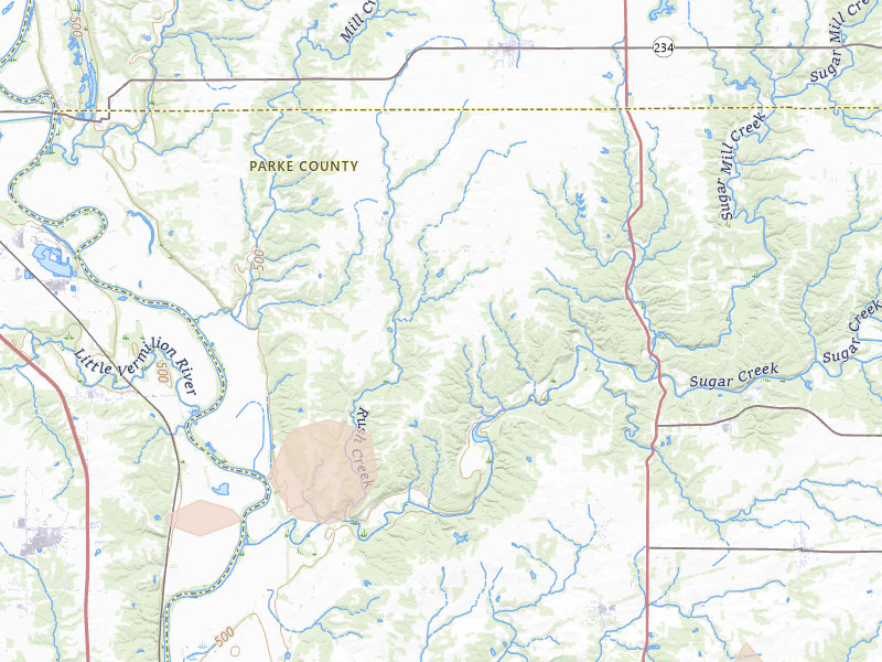Radar-estimated hail-size map of the storm over Kingman, IN on Aug 12, 2026