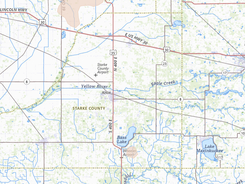 Radar-estimated hail-size map of the storm over Knox, IN on Jul 18, 2026