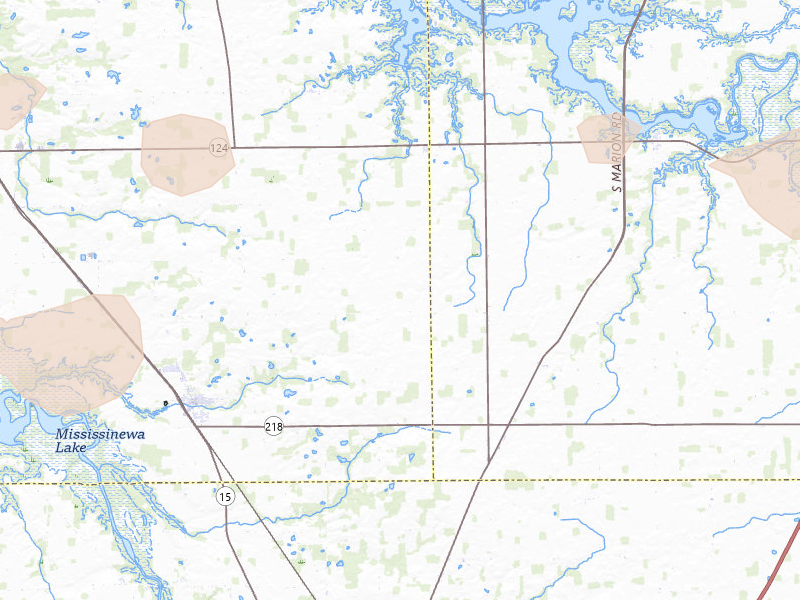 Radar-estimated hail-size map of the storm over La Fontaine, IN on Aug 9, 2026