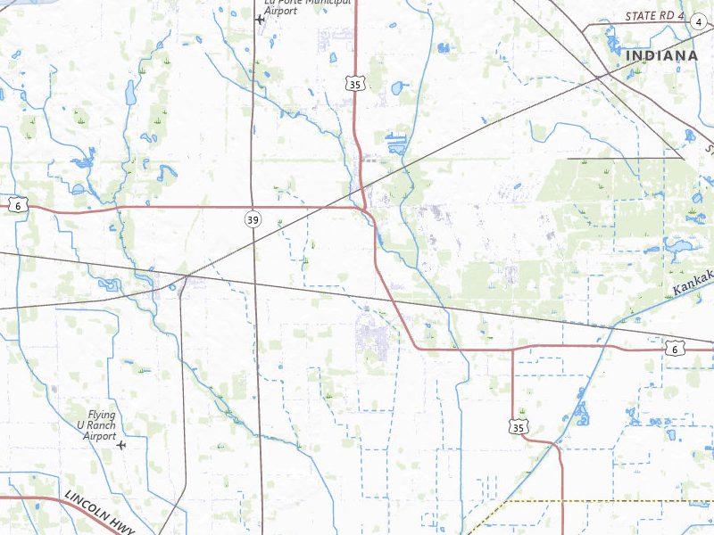 NEXRAD radar-signature map of the hail over La Porte, IN