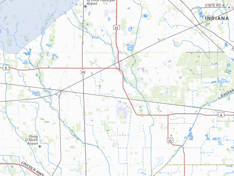 NEXRAD radar-signature map of the hail over La Porte, IN