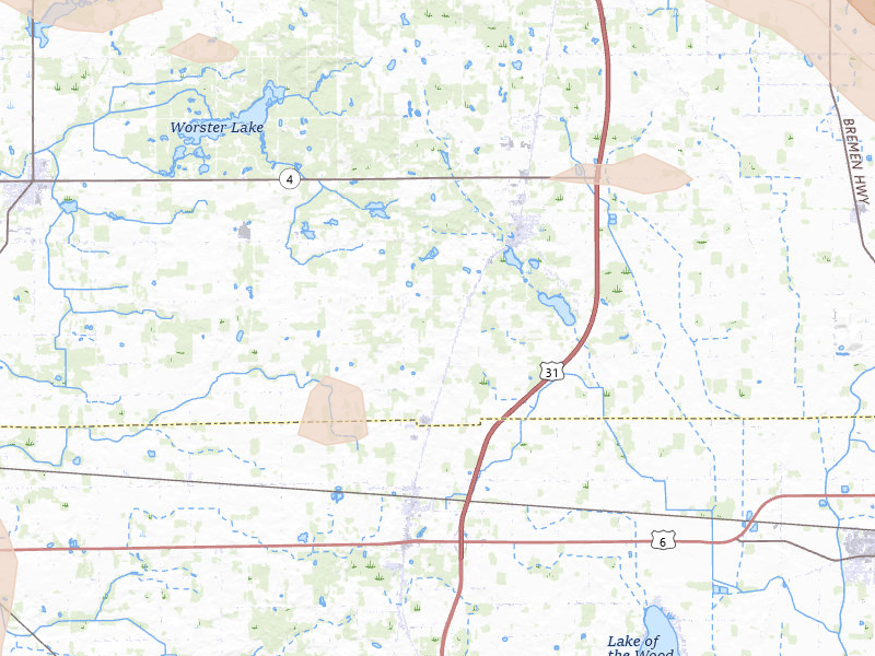 Radar-estimated hail-size map of the storm over Lakeville, IN on Aug 10, 2026