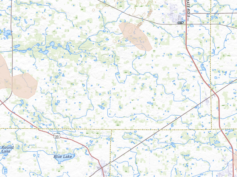 Radar-estimated hail-size map of the storm over Laotto, IN