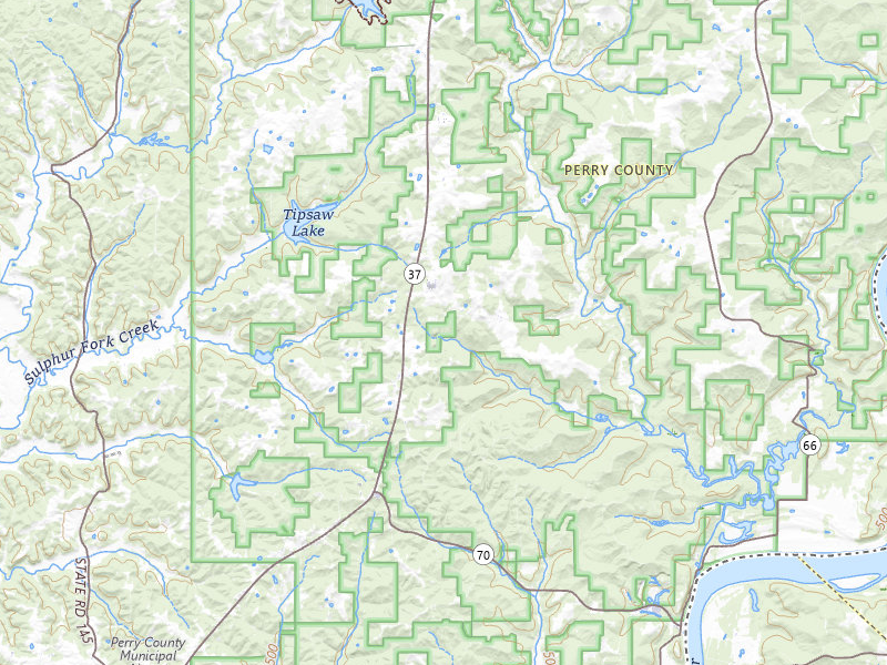 Radar-estimated hail-size map of the storm over Leopold, IN on Apr 27, 2026