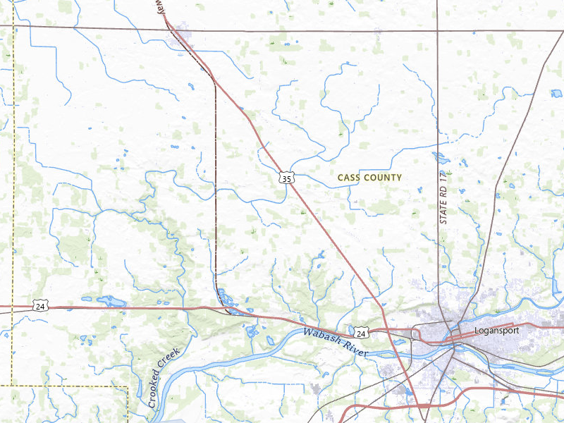 NEXRAD radar-signature map of the hail storm over Logansport, IN on Jul 10, 2026