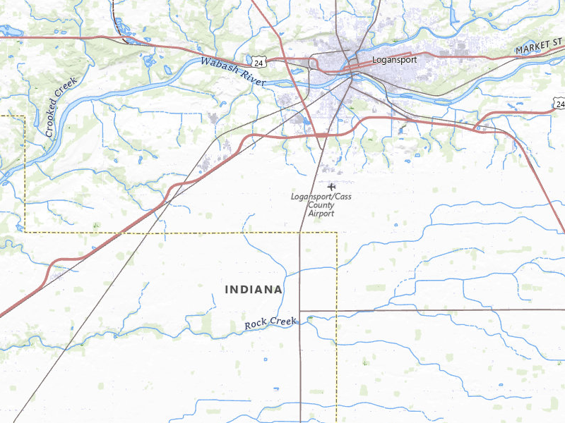 NEXRAD radar-signature map of the hail storm over Logansport, IN on Aug 11, 2026