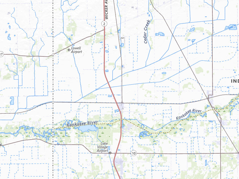 Radar-estimated hail-size map of the storm over Lowell, IN on Mar 31, 2026
