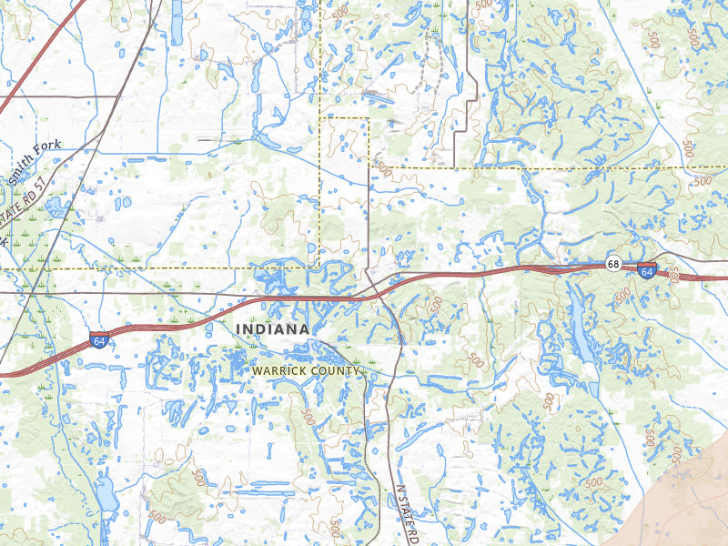 Radar-estimated hail-size map of the storm over Lynnville, IN on Apr 27, 2026