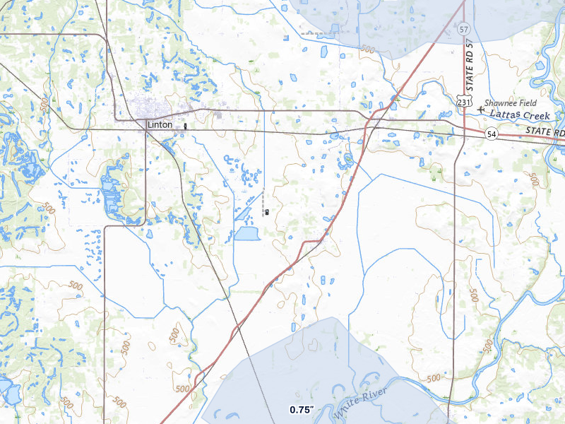 NEXRAD radar-signature map of the hail over Lyons, IN