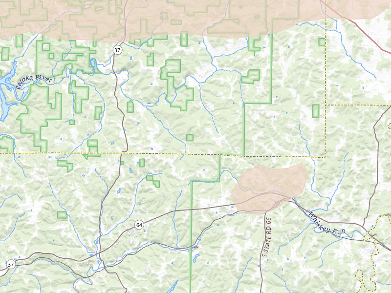 Radar-estimated hail-size map of the storm over Marengo, IN on Mar 22, 2026