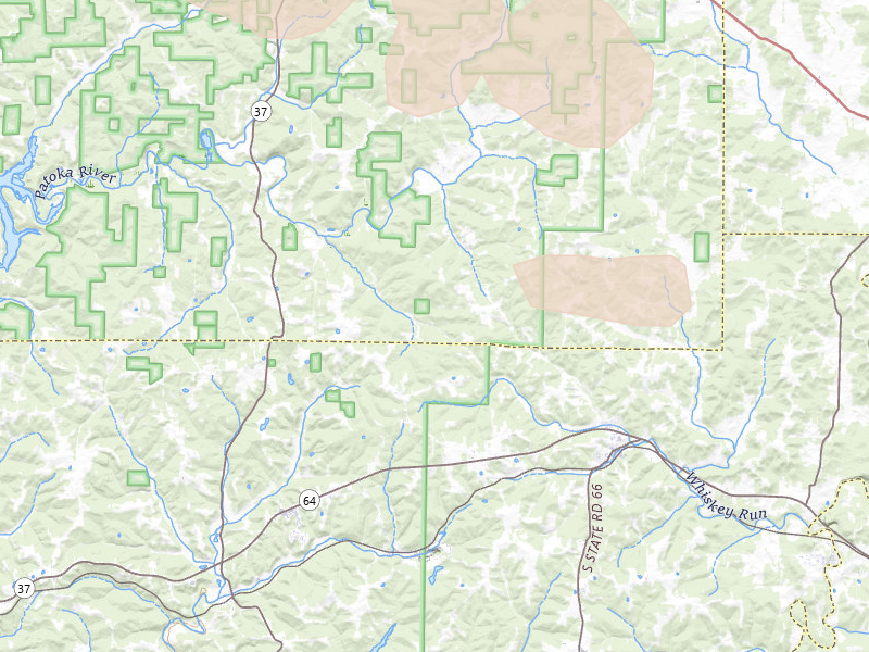 Radar-estimated hail-size map of the storm over Marengo, IN on Aug 26, 2026