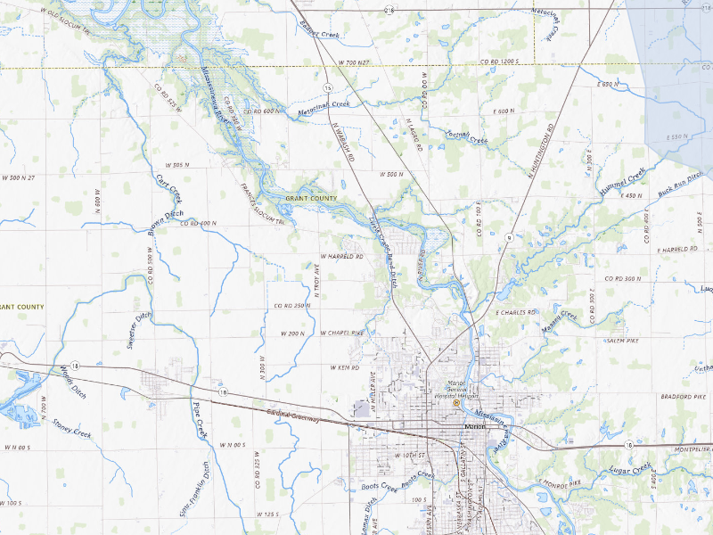 NEXRAD radar-signature map of the hail storm over Marion, IN on Sep 4, 2026