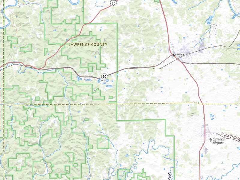 NEXRAD radar-signature map of the hail storm over Mitchell, IN on Mar 22, 2026
