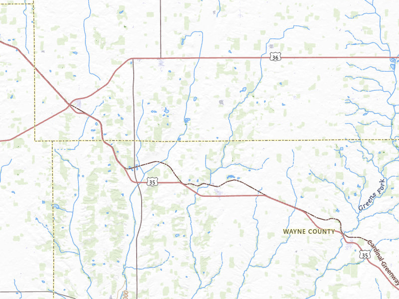 Radar-estimated hail-size map of the storm over Modoc, IN on Mar 22, 2026