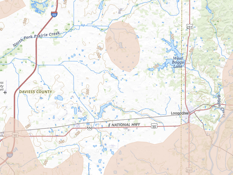 Radar-estimated hail-size map of the storm over Montgomery, IN on Apr 27, 2026