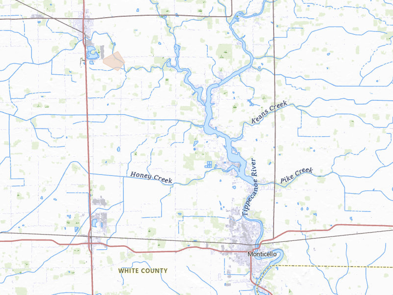 Radar-estimated hail-size map of the storm over Monticello, IN on Mar 26, 2026