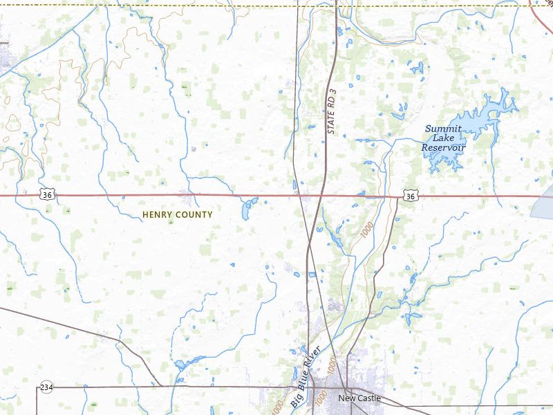 NEXRAD radar-signature map of the hail storm over New Castle, IN on Jul 3, 2026