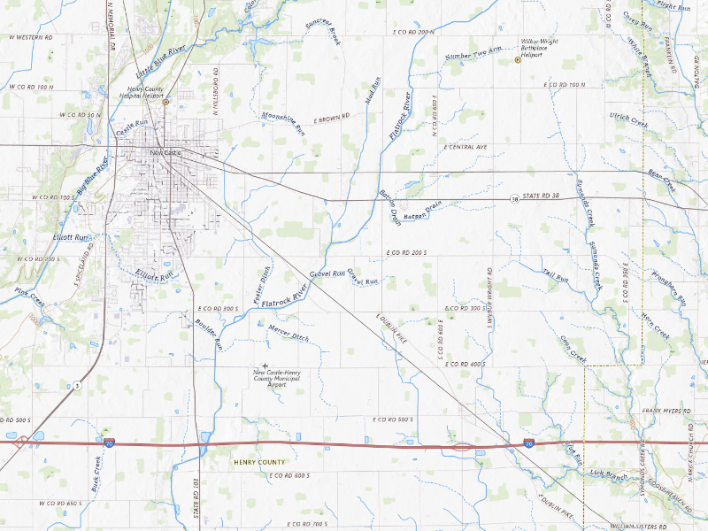 NEXRAD radar-signature map of the hail storm over New Castle, IN on Sep 5, 2026