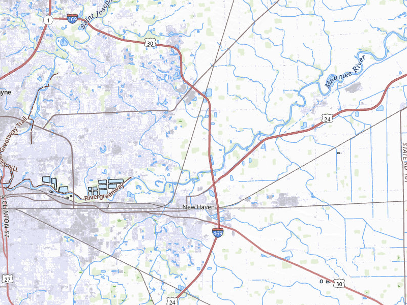 Radar-estimated hail-size map of the storm over New Haven, IN on Mar 31, 2026