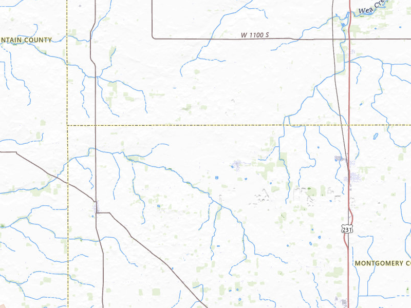 Radar-estimated hail-size map of the storm over New Richmond, IN on Mar 26, 2026