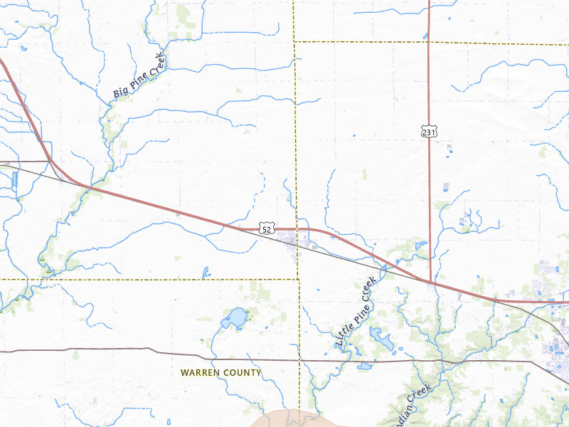 Radar-estimated hail-size map of the storm over Otterbein, IN on Jun 9, 2026