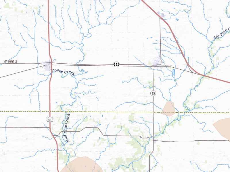 Radar-estimated hail-size map of the storm over Oxford, IN on Jun 6, 2026