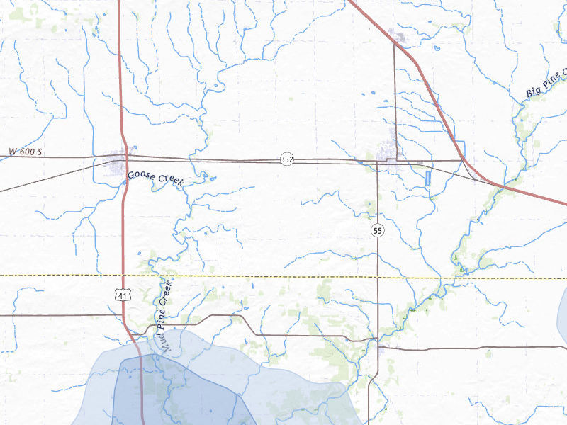 NEXRAD radar-signature map of the hail storm over Oxford, IN on Jun 6, 2026