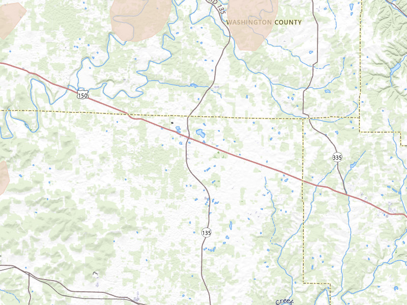 Radar-estimated hail-size map of the storm over Palmyra, IN on Mar 22, 2026