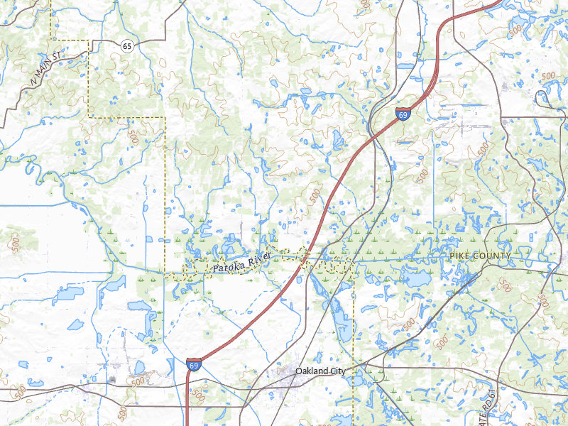 Radar-estimated hail-size map of the storm over Petersburg, IN on May 19, 2026
