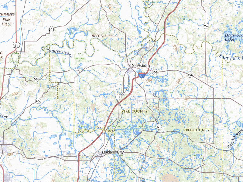 Radar-estimated hail-size map of the storm over Petersburg, IN on Jul 26, 2026