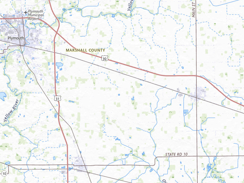 Radar-estimated hail-size map of the storm over Plymouth, IN on Apr 22, 2026