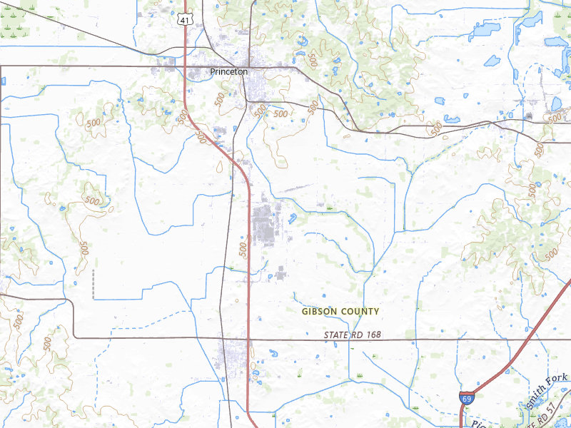 Radar-estimated hail-size map of the storm over Princeton, IN on Jul 3, 2026