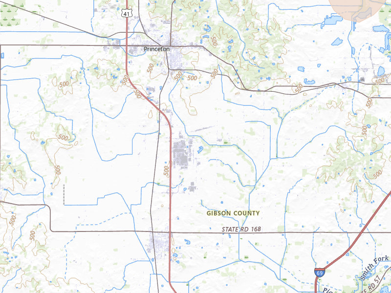 Radar-estimated hail-size map of the storm over Princeton, IN on Jul 9, 2026