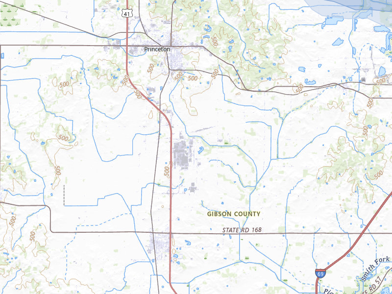NEXRAD radar-signature map of the hail storm over Princeton, IN on Jul 9, 2026