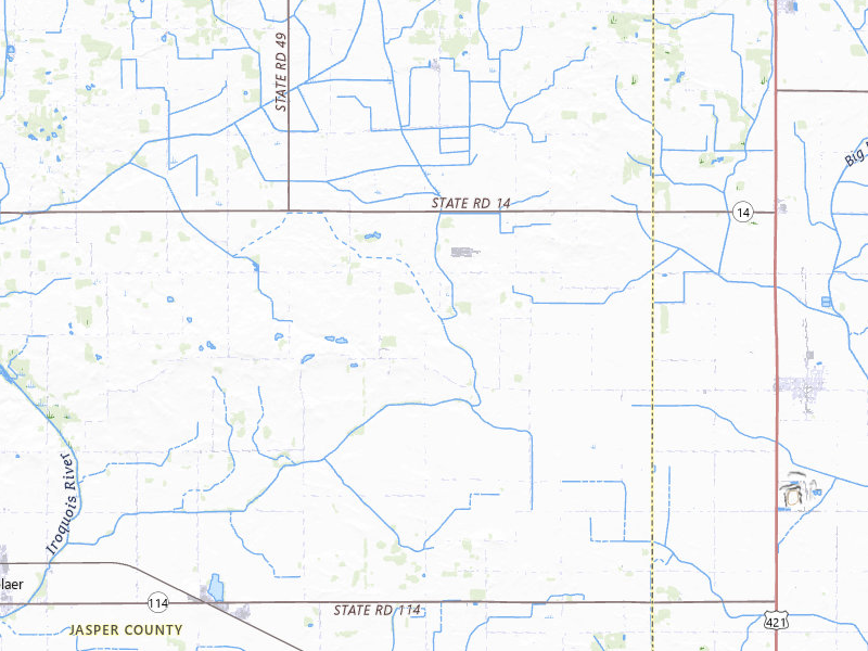 Radar-estimated hail-size map of the storm over Rensselaer, IN on Jun 11, 2026