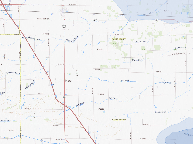 NEXRAD radar-signature map of the hail storm over Reynolds, IN on Aug 11, 2026