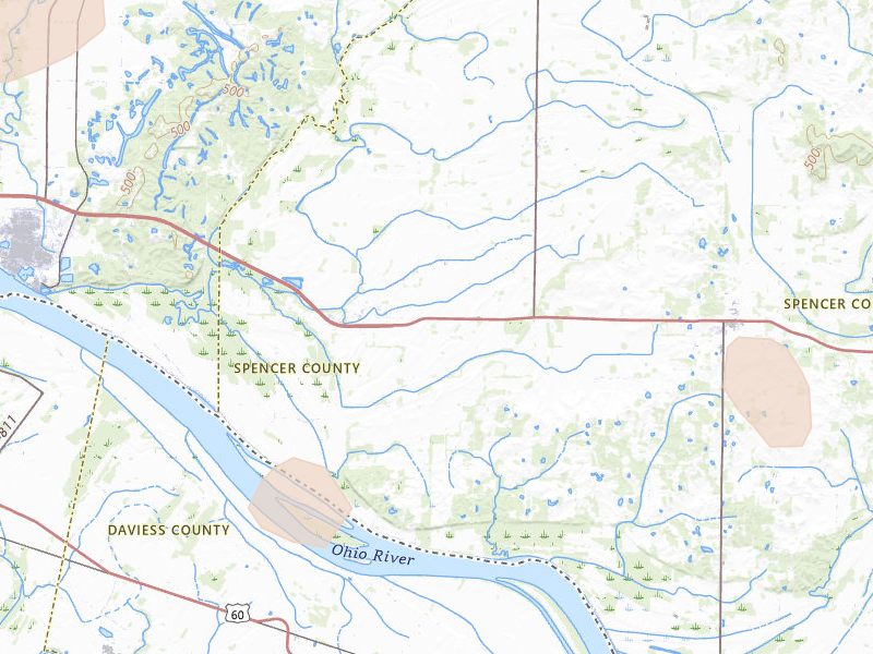 Radar-estimated hail-size map of the storm over Richland, IN on Jul 26, 2026