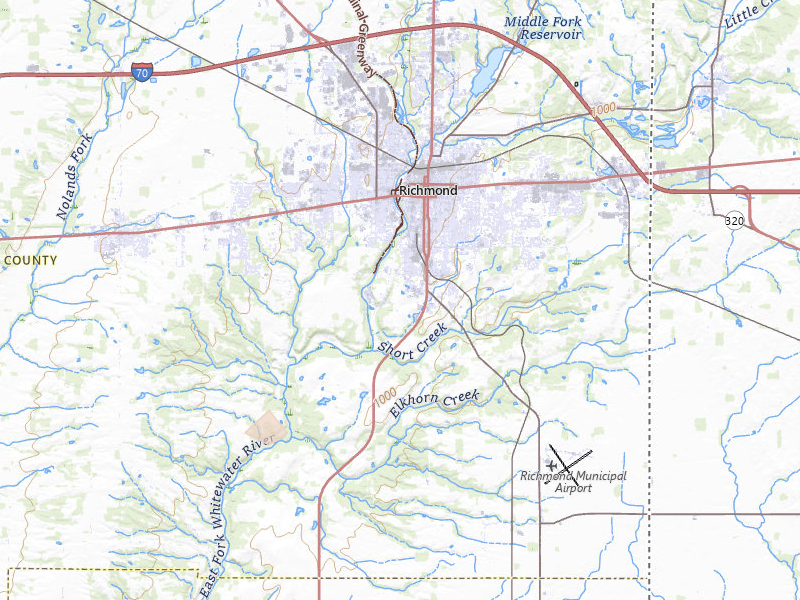 Radar-estimated hail-size map of the storm over Richmond, IN on Jul 3, 2026