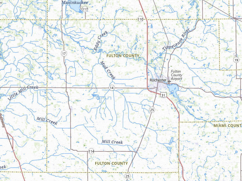 Radar-estimated hail-size map of the storm over Rochester, IN on Jun 6, 2026