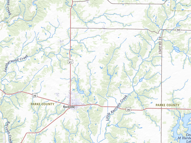 Radar-estimated hail-size map of the storm over Rockville, IN on May 4, 2026