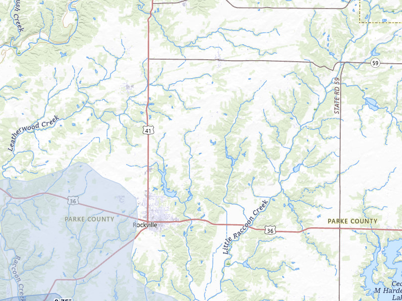 NEXRAD radar-signature map of the hail storm over Rockville, IN on May 4, 2026