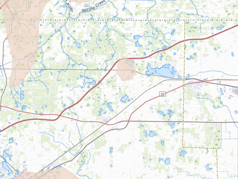 Radar-estimated hail-size map of the storm over Rolling Prairie, IN on Aug 9, 2026