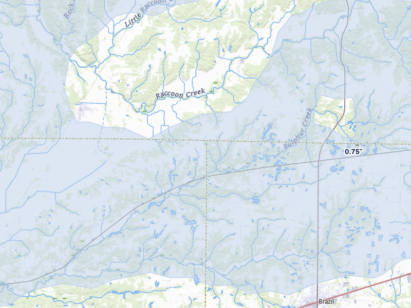 NEXRAD radar-signature map of the hail storm over Rosedale, IN on May 4, 2026