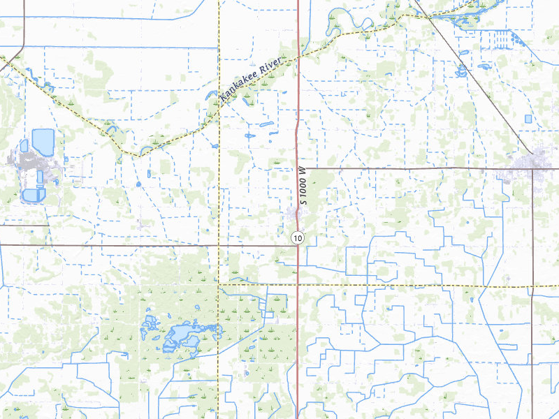Radar-estimated hail-size map of the storm over San Pierre, IN on Jul 3, 2026