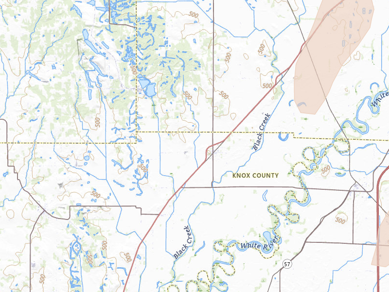 Radar-estimated hail-size map of the storm over Sandborn, IN on Apr 27, 2026
